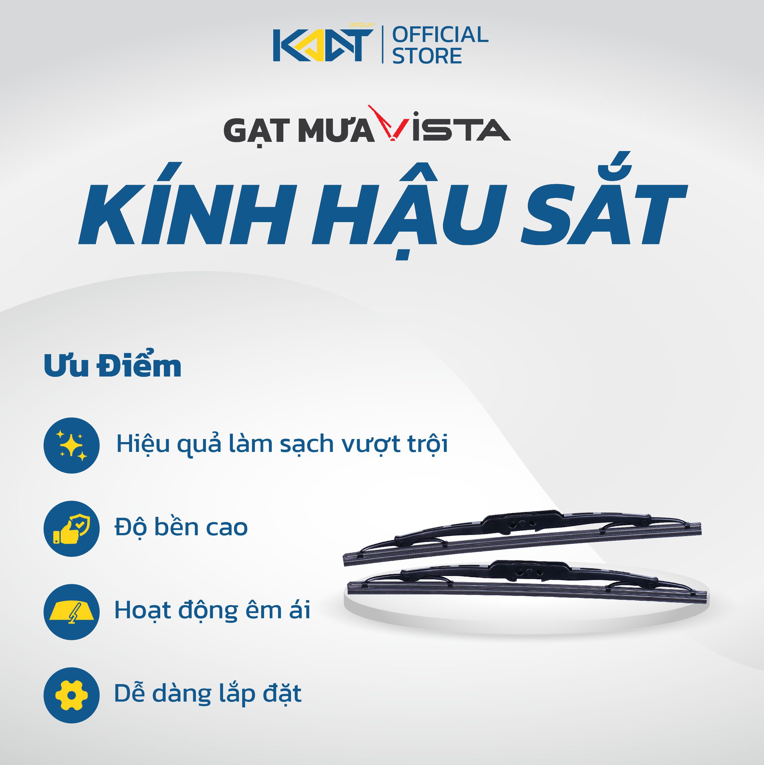 Cần Gạt Mưa Kính Hậu Sắt