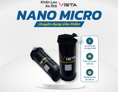 Khăn lau xe ô tô sợi Nano Micro Fiber Vista