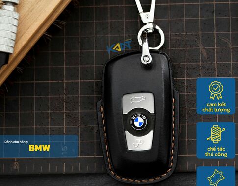 Bao da chìa khóa ô tô BMW 04 cao cấp - 100% da thật