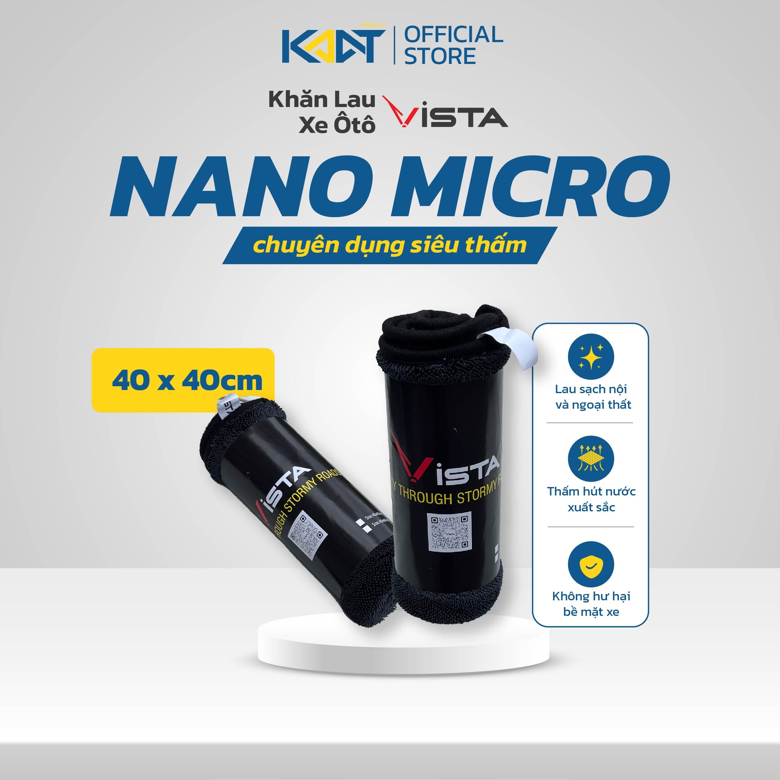 Khăn lau xe ô tô sợi Nano Micro Fiber Vista