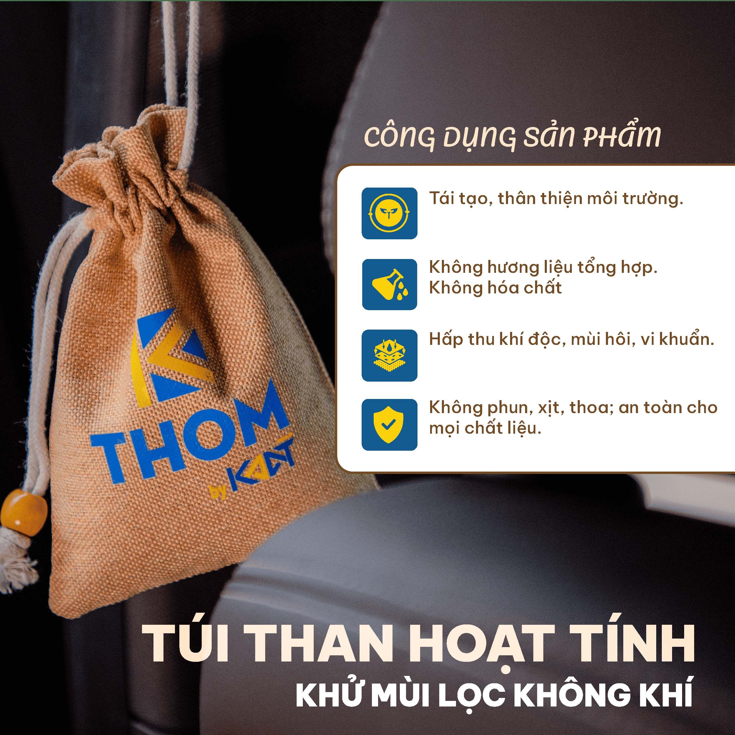 Túi than hoạt tính Gáo Dừa KTHOM