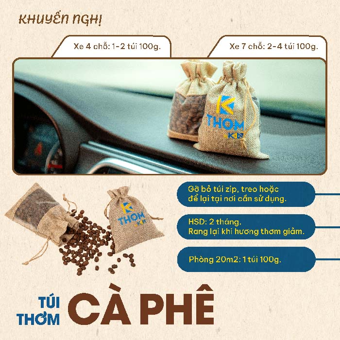 Túi thơm Cà Phê Arabica KTHOM