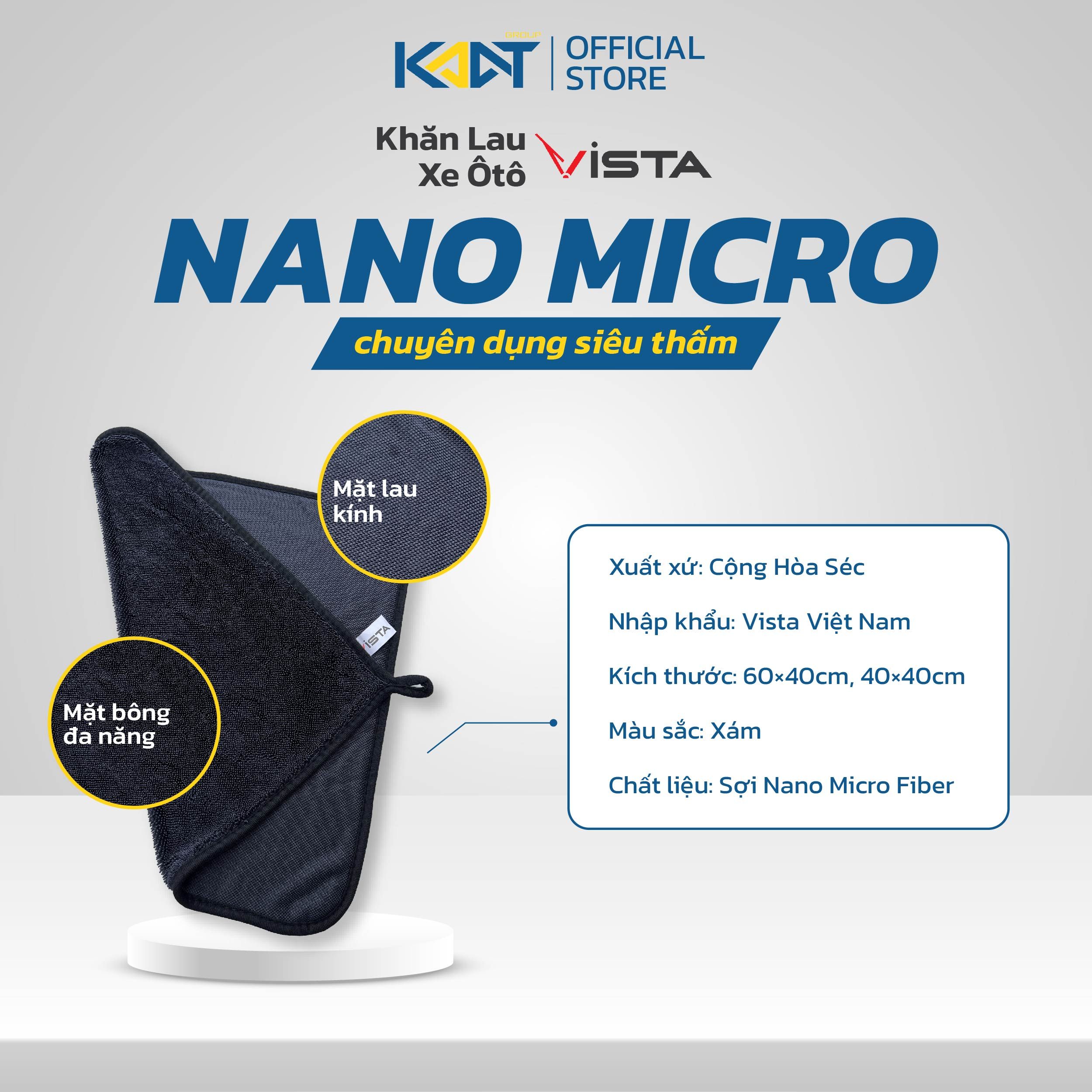 Khăn lau xe ô tô sợi Nano Micro Fiber Vista