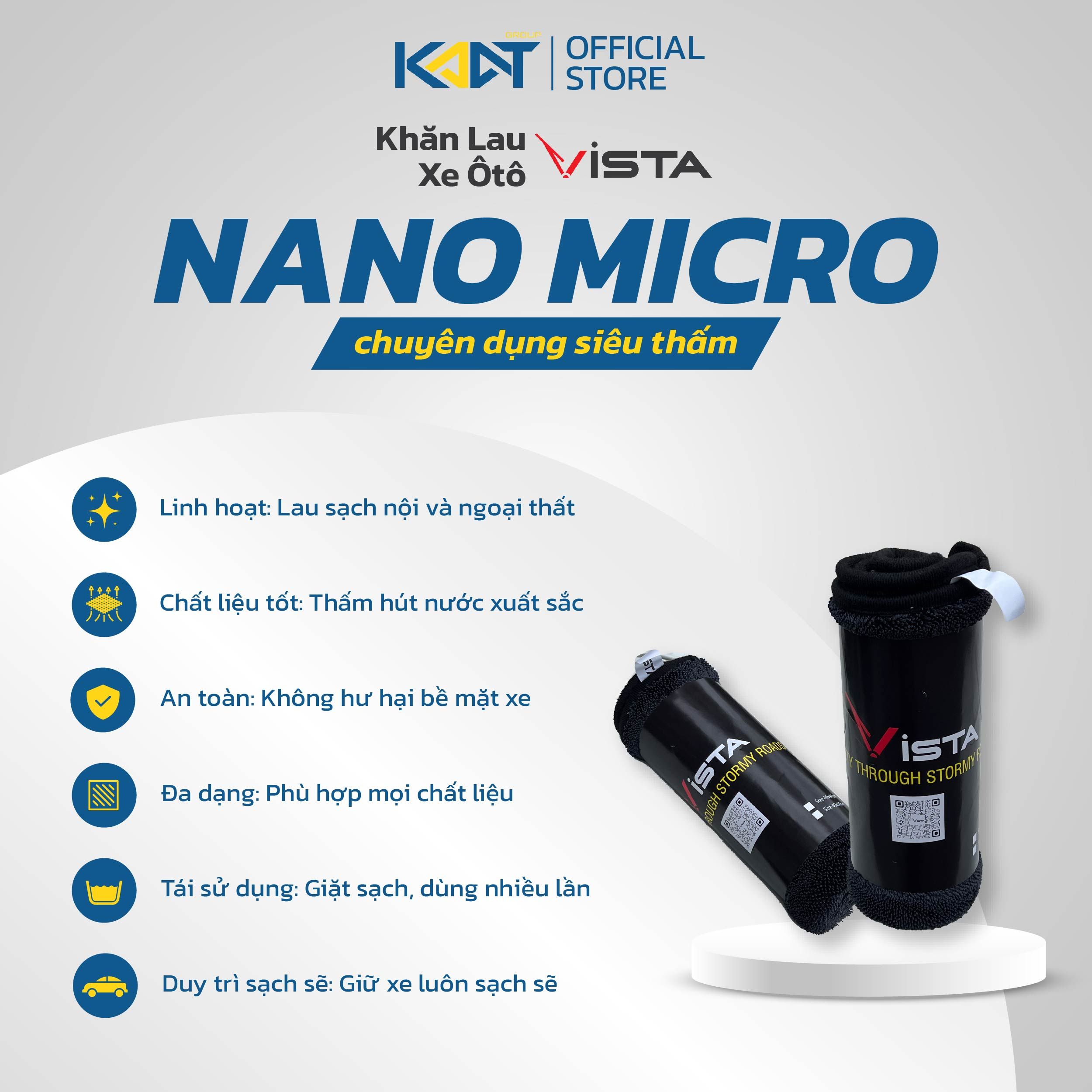 Khăn lau xe ô tô sợi Nano Micro Fiber Vista